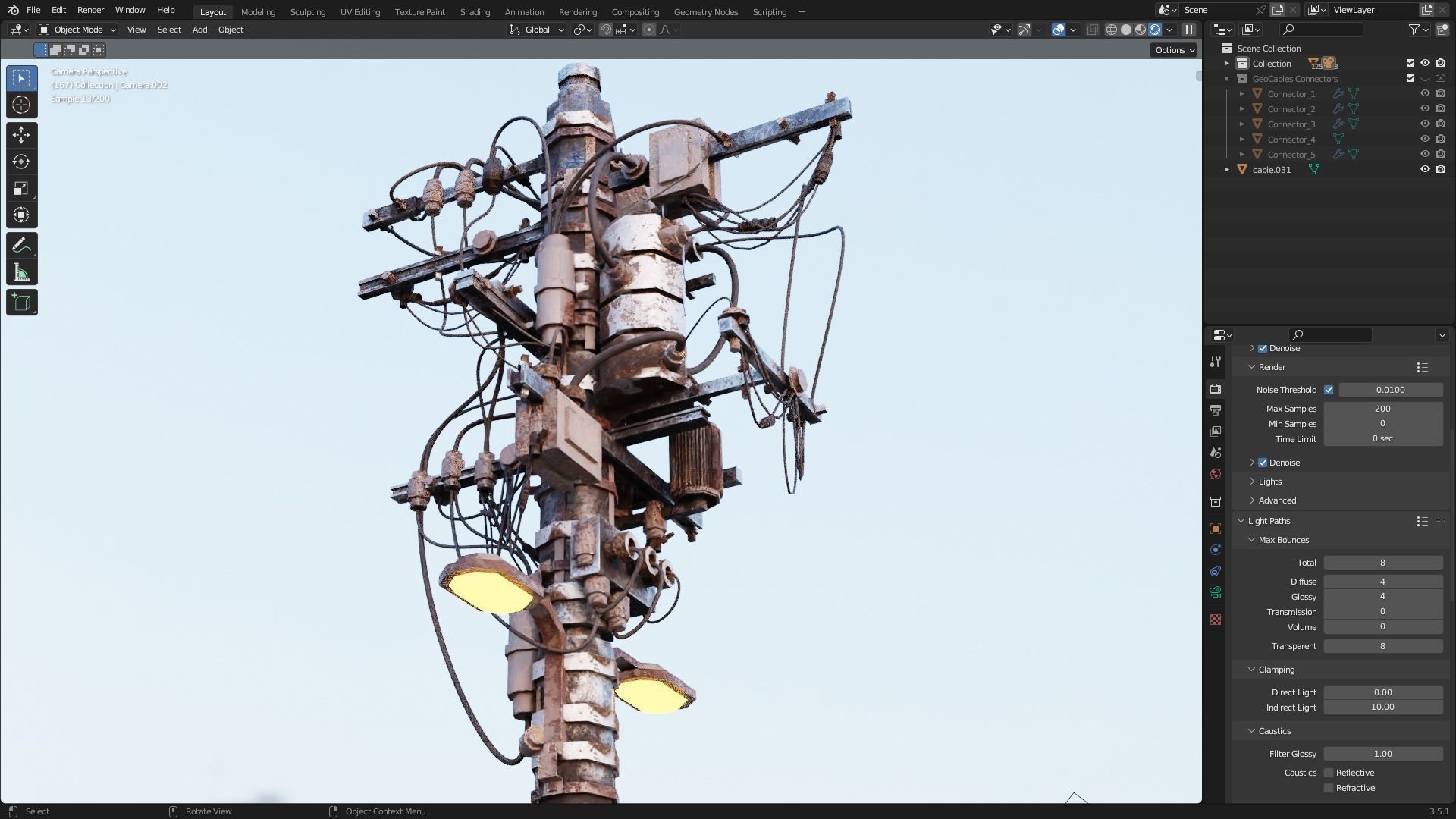 Electric Pole 3D model_36