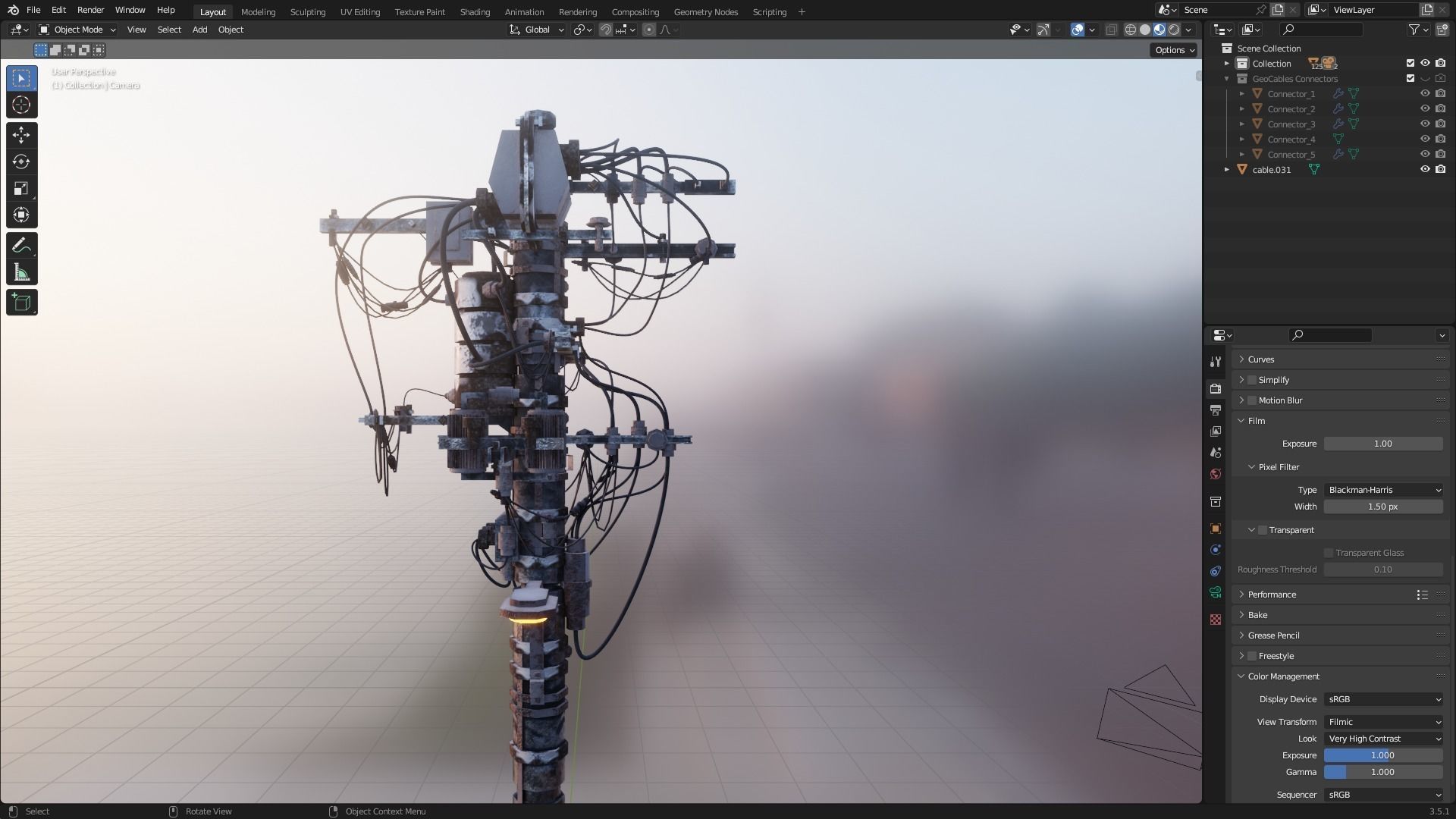 Electric Pole 3D model_8
