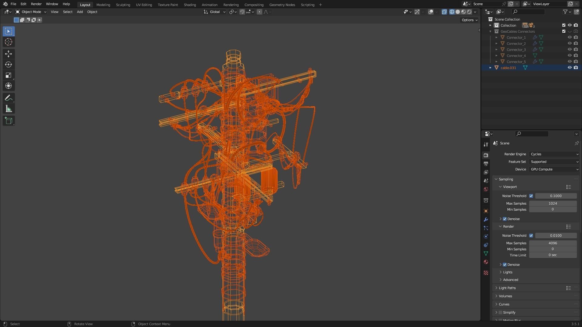 Electric Pole 3D model_5