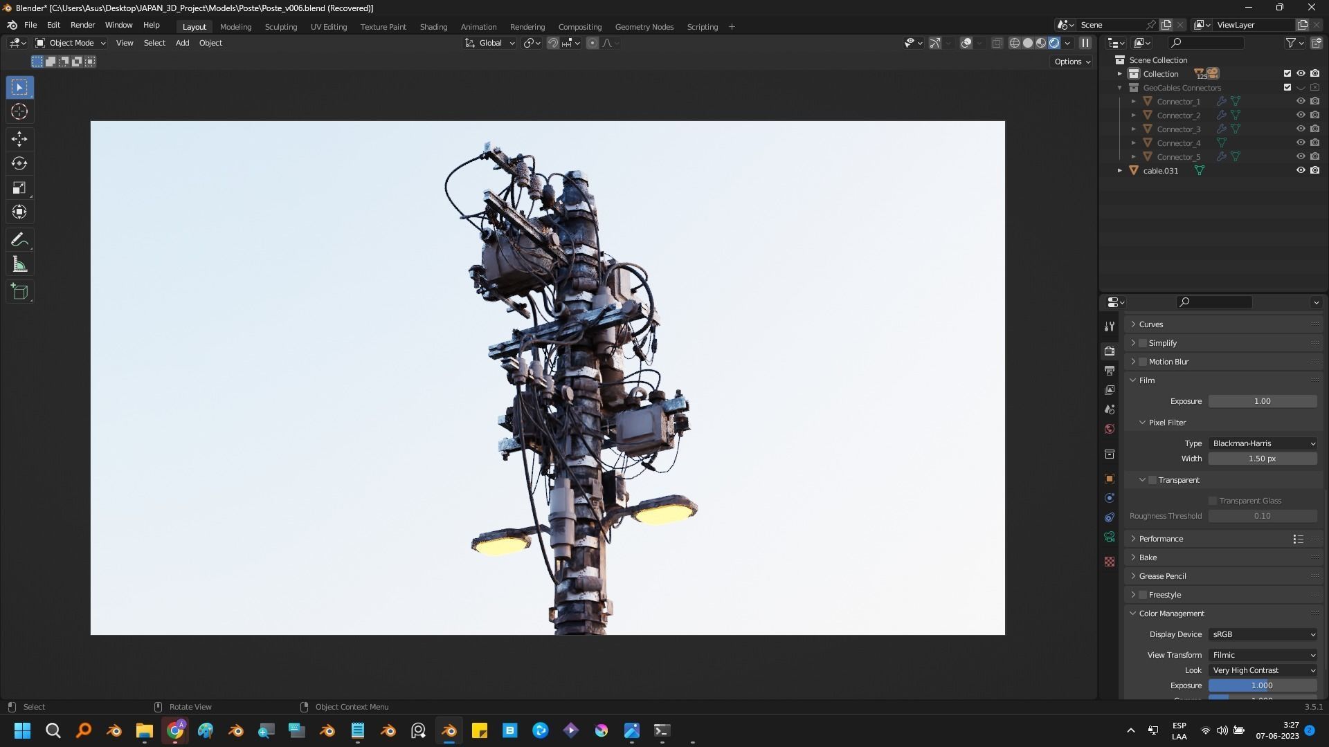 Electric Pole 3D model_11