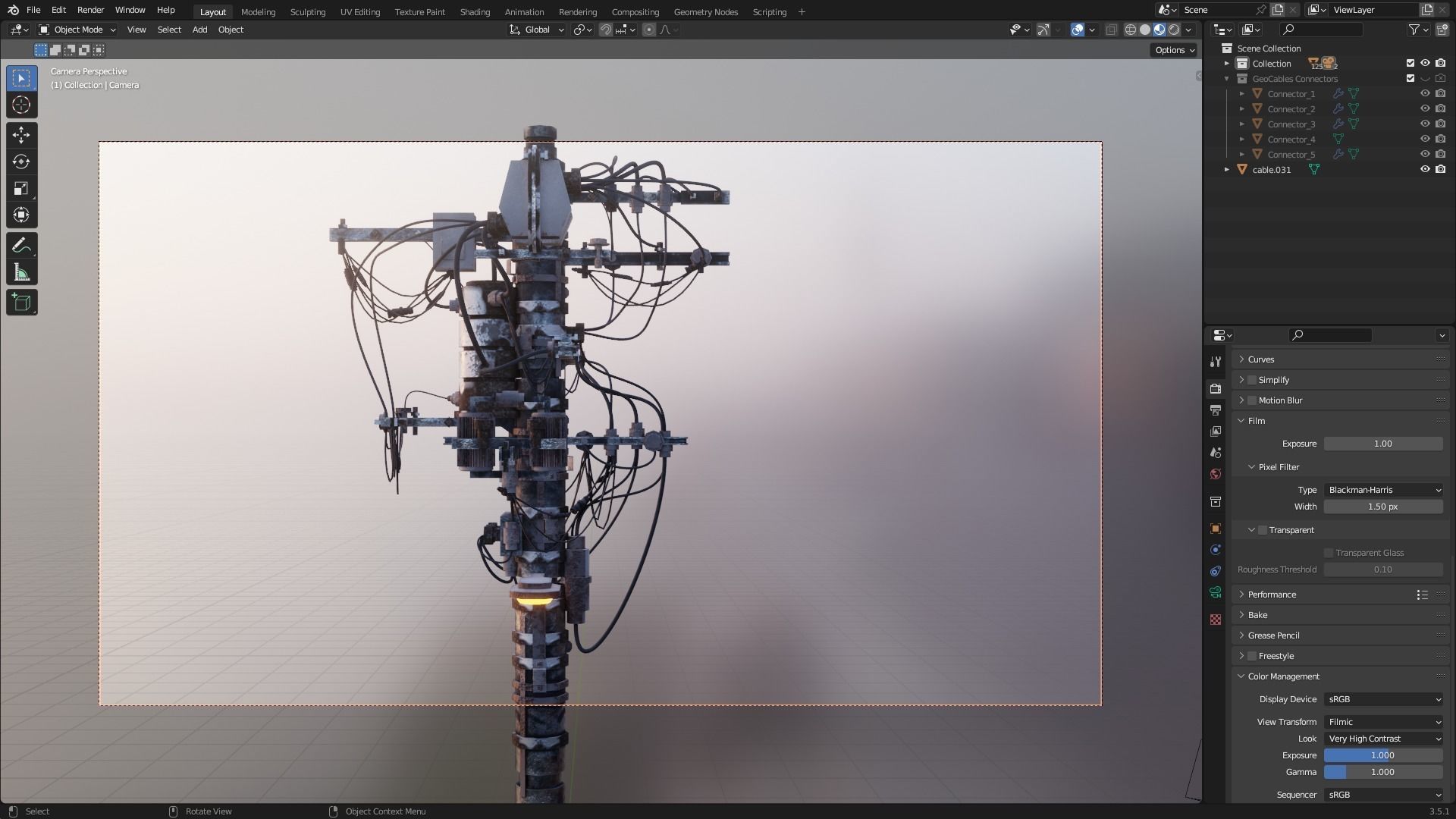 Electric Pole 3D model_18