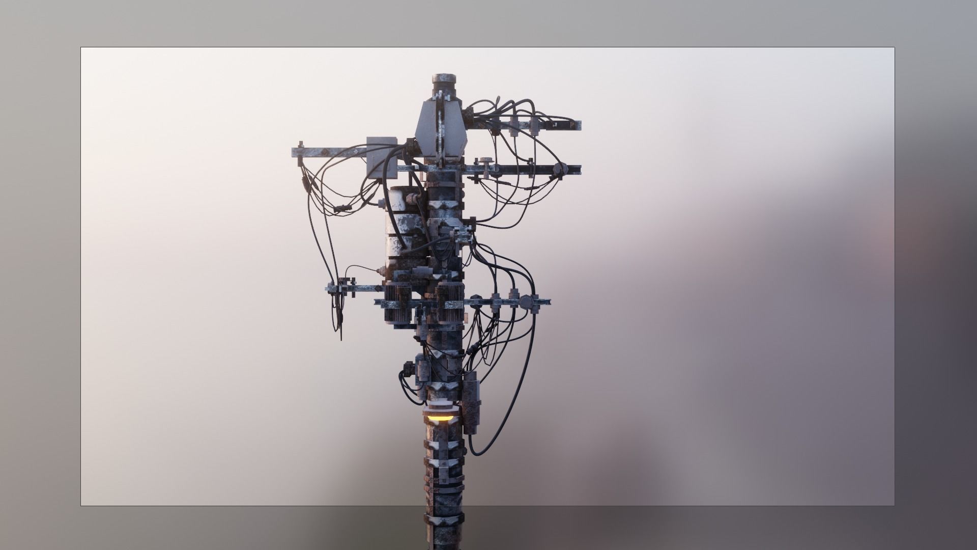 Electric Pole 3D model_3