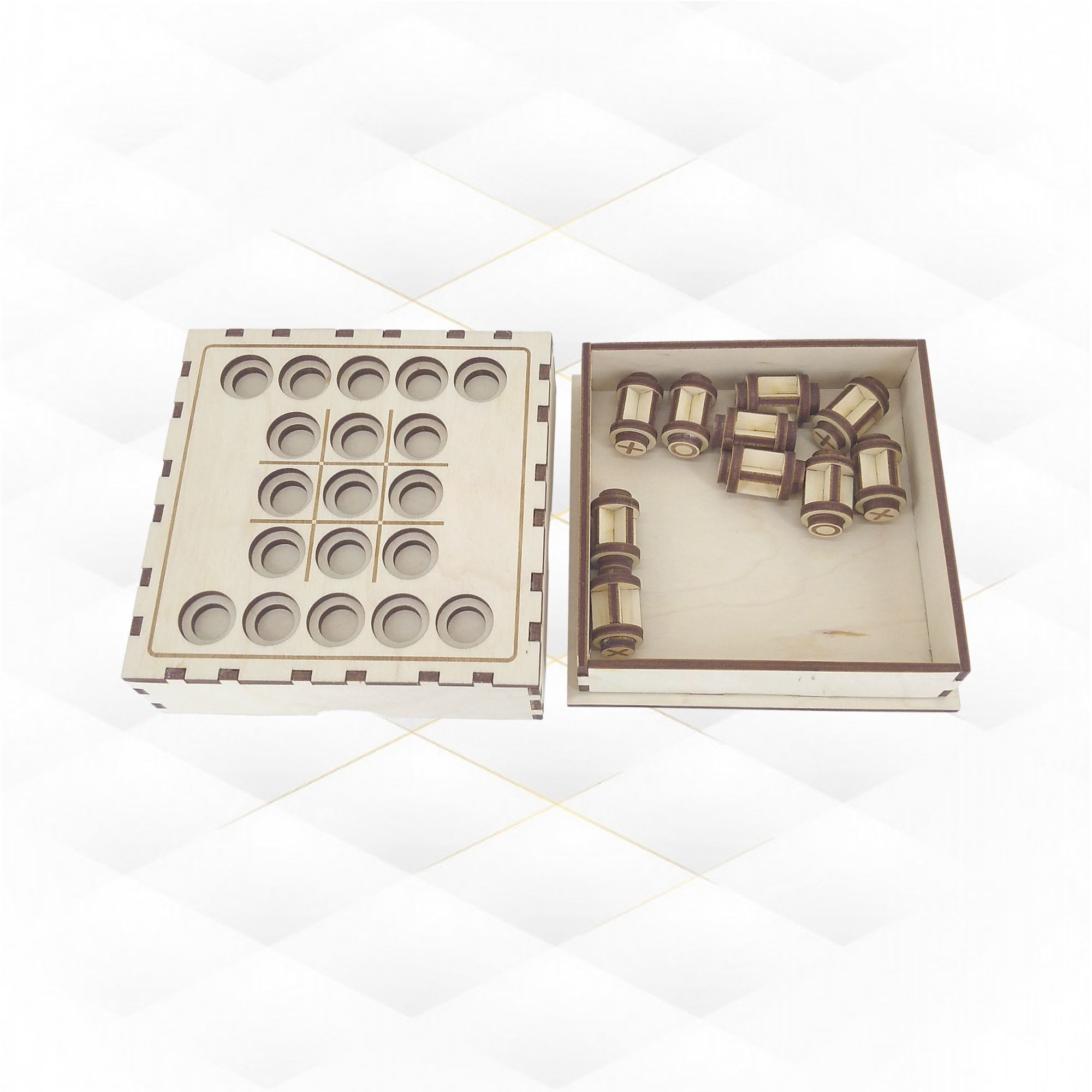 Tic Tac Toe svg dxf design laser cutting 3D model 3D printable | CGTrader