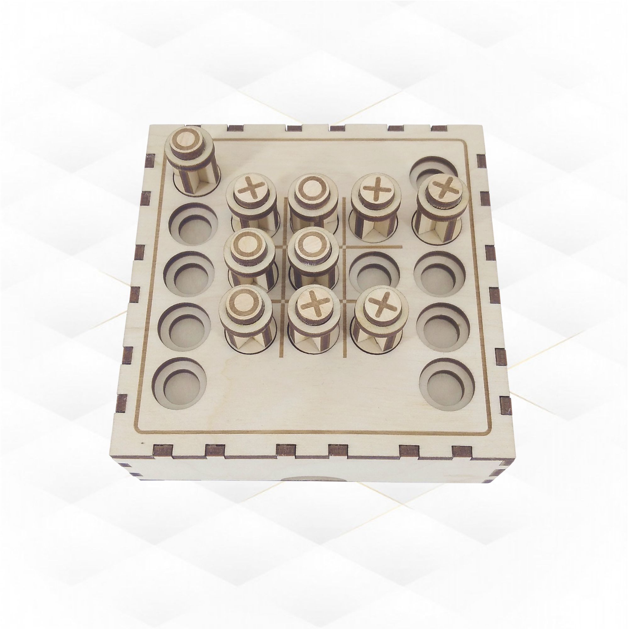 Tic Tac Toe svg dxf design laser cutting 3D model 3D printable | CGTrader