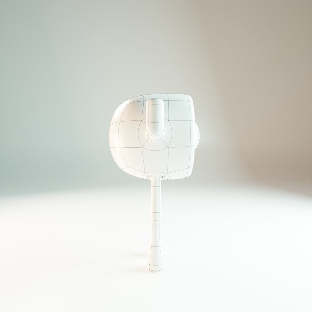 creature in black and white Low-poly 3D model_5