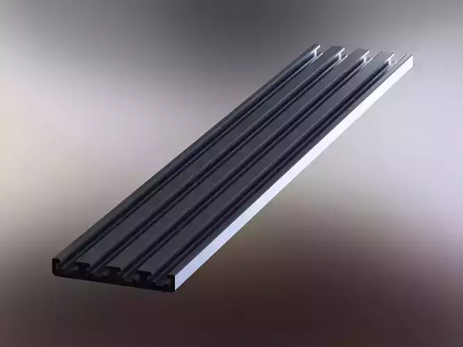 Aluminum Extruded Linear Guide Rail for Jigs Low-poly 3D model
