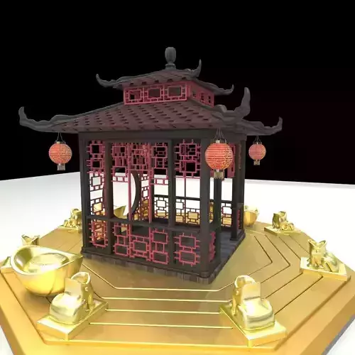 Chinese  pavilion  3D model