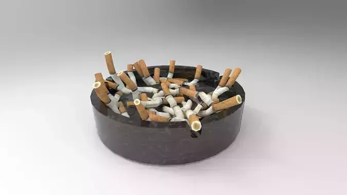 Ashtray cigarette 3D model