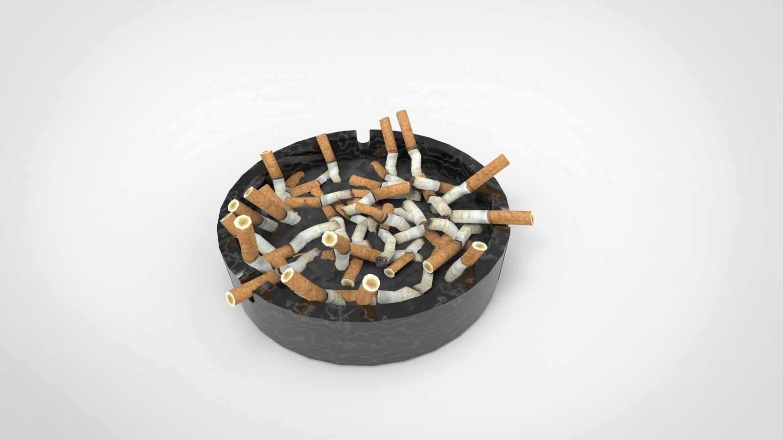 Ashtray cigarette 3D model_1