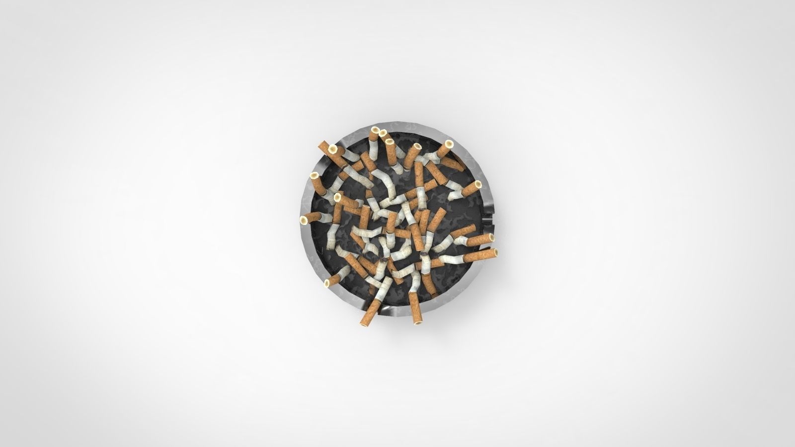 Ashtray cigarette 3D model_2