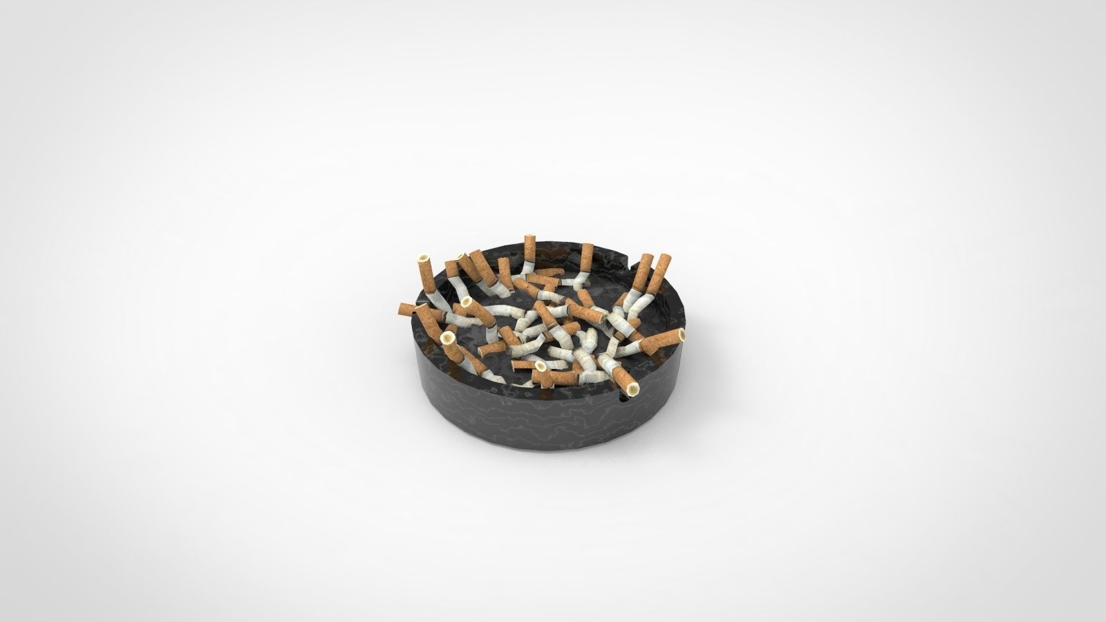 Ashtray cigarette 3D model_3