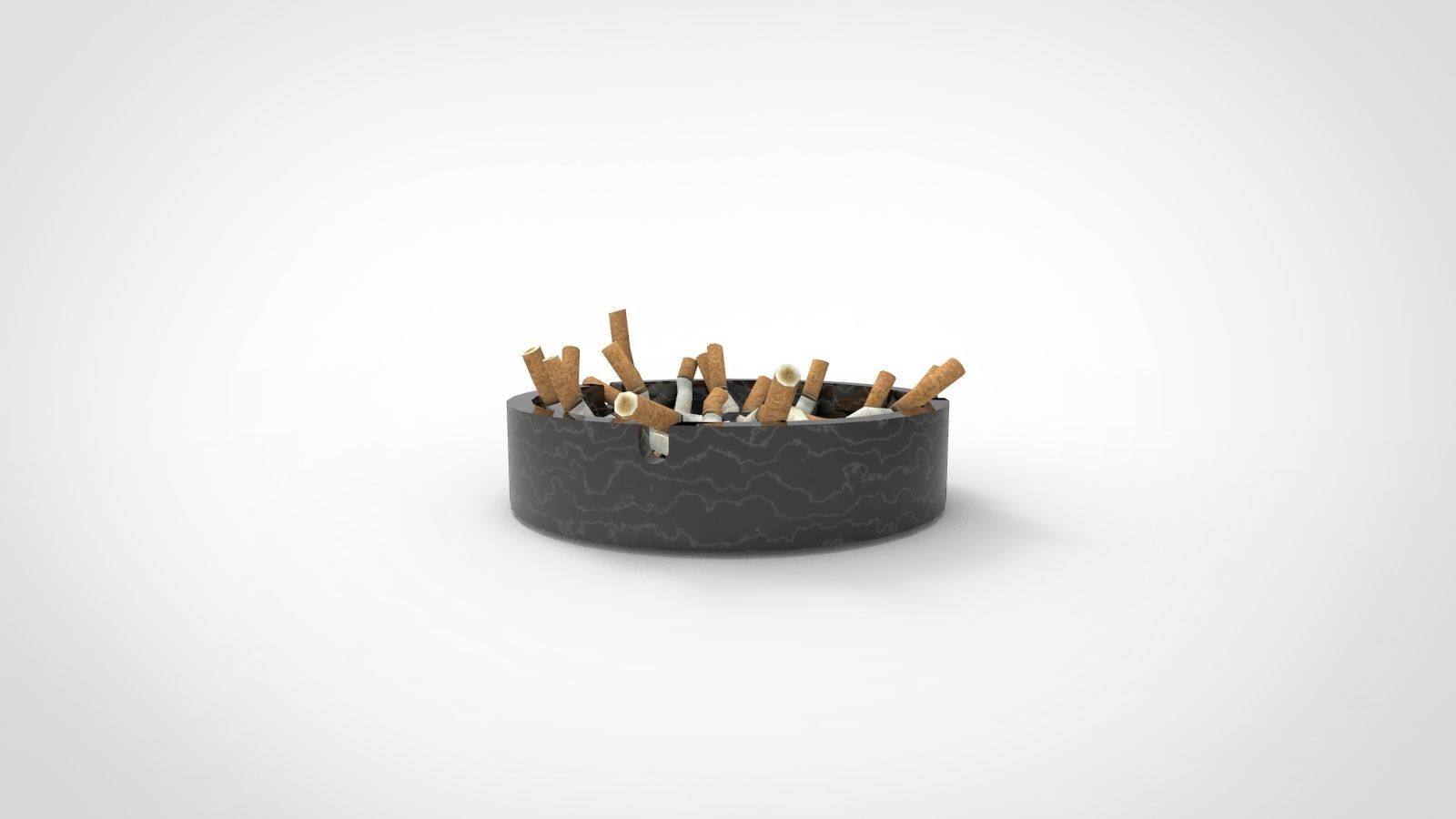 Ashtray cigarette 3D model_4