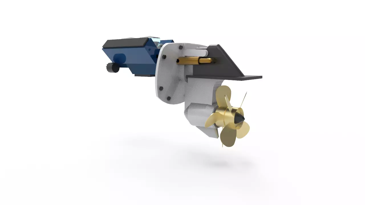 boat engine propulsor 3D model_0