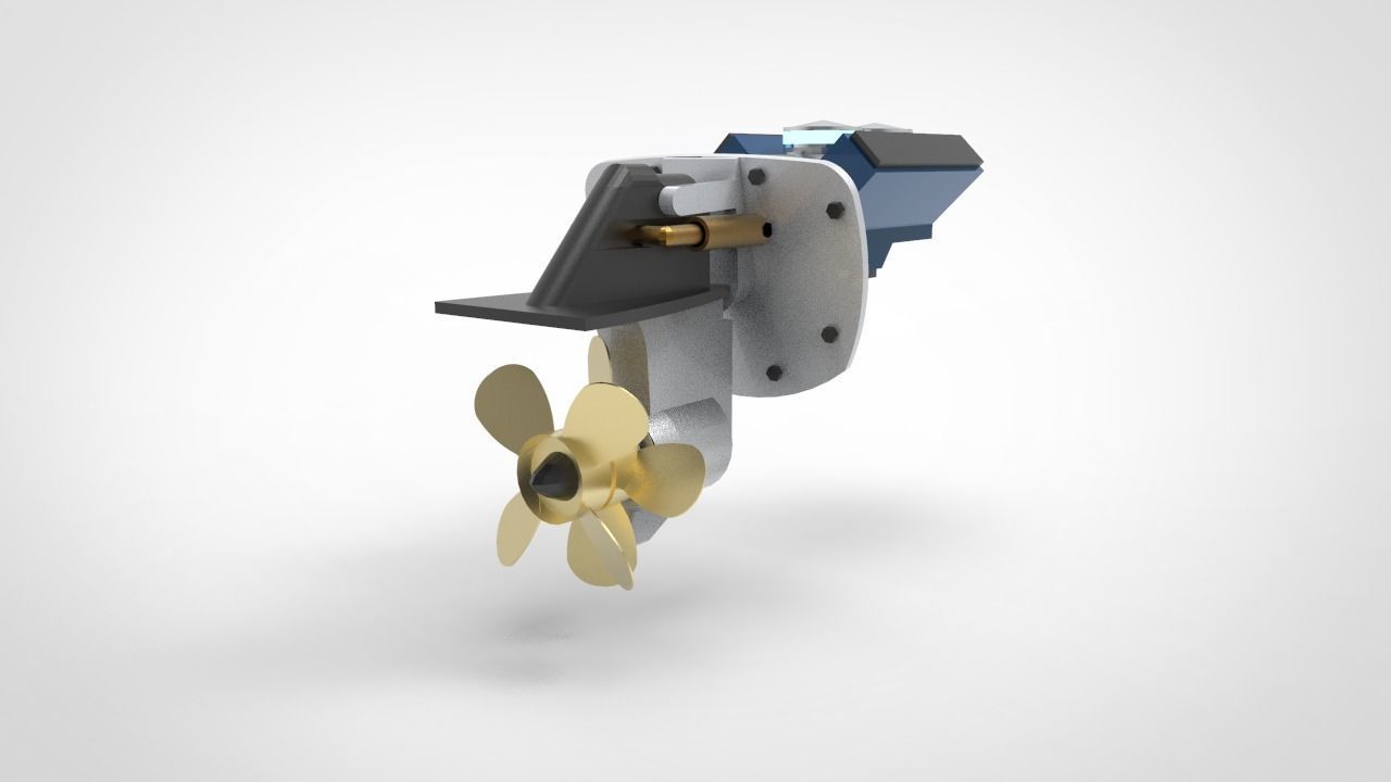 boat engine propulsor 3D model_4