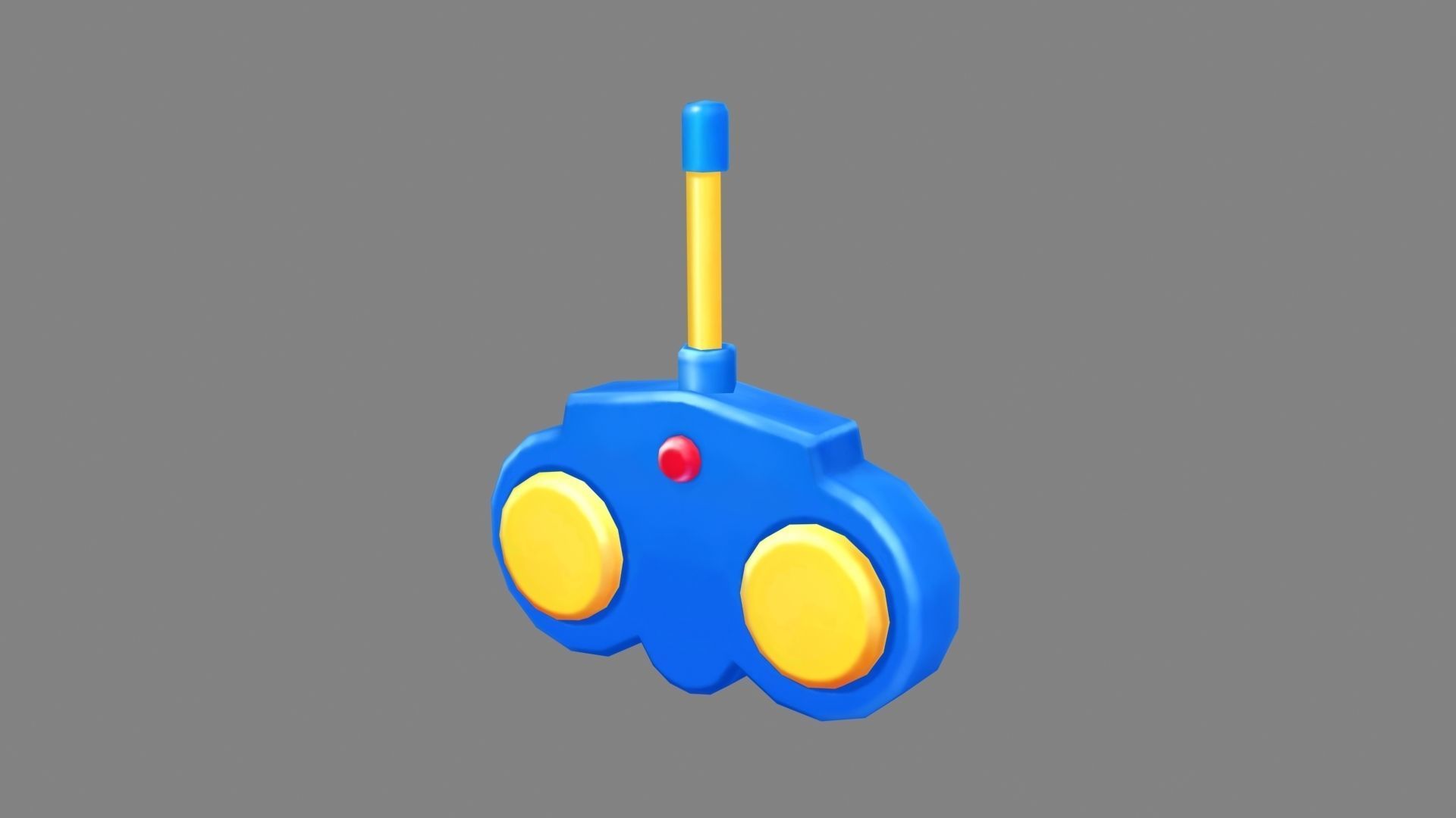 Cartoon toy remote control Low-poly 3D model_1