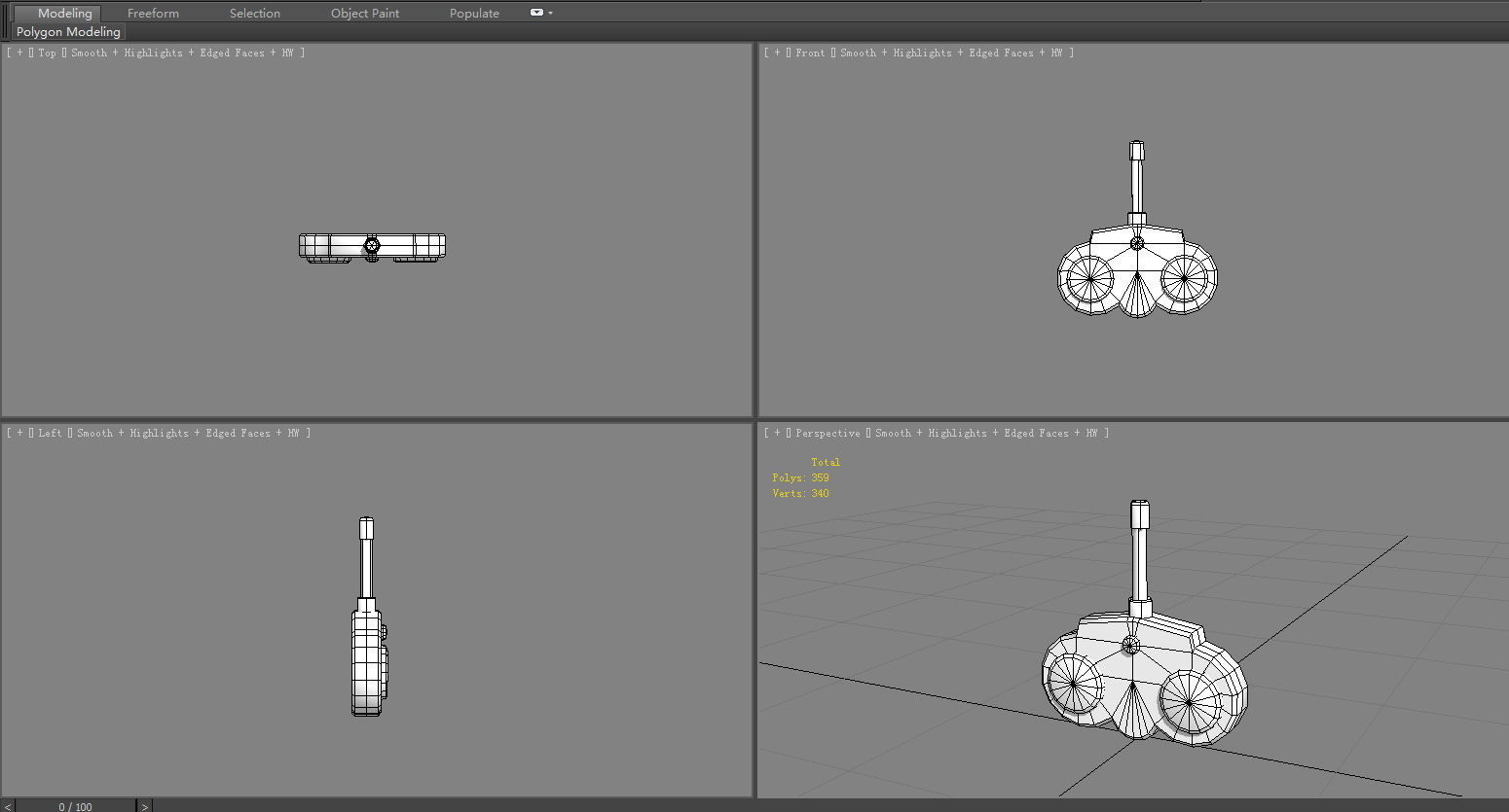 Cartoon toy remote control Low-poly 3D model_5