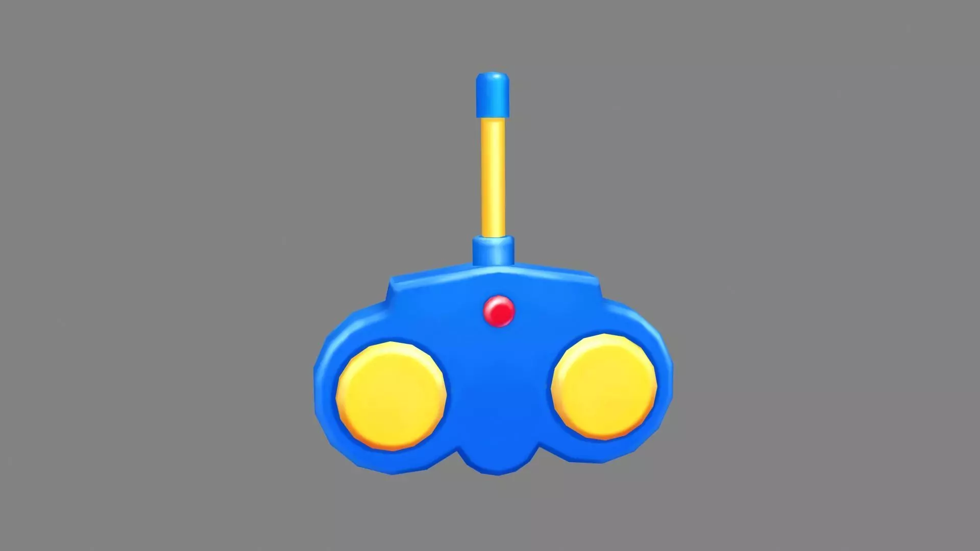 Cartoon toy remote control Low-poly 3D model_0