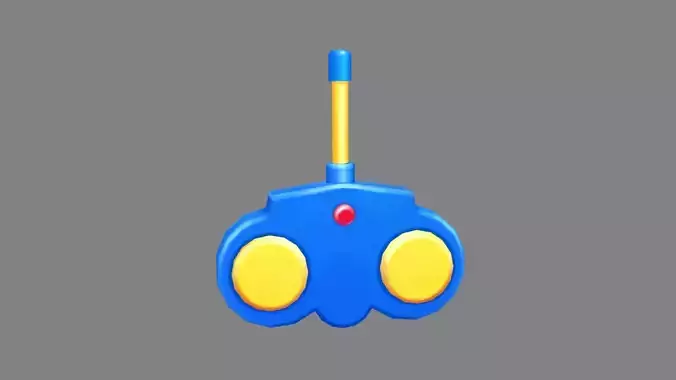 Cartoon toy remote control Low-poly 3D model