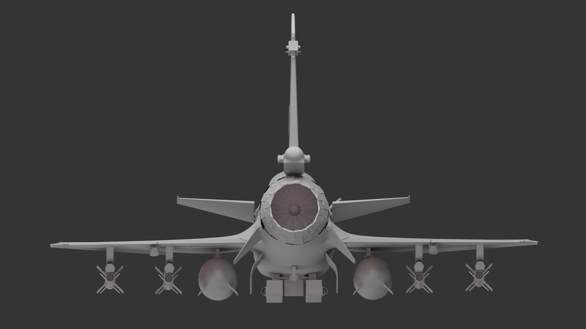 J-10 fighter jet White model Low-poly 3D model_6