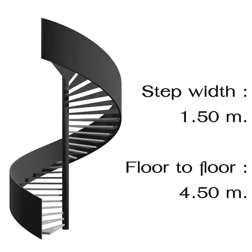 Spiral stair 2023-0011 3D model