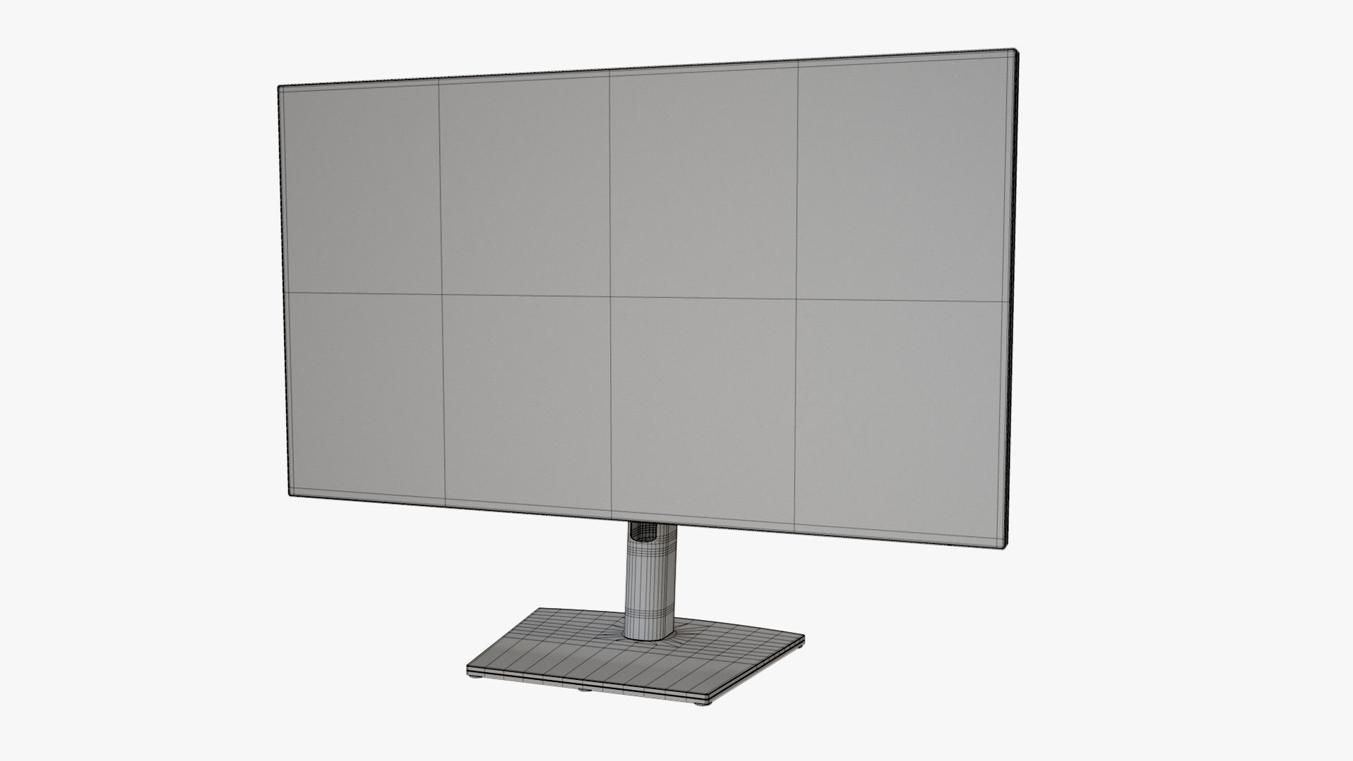 Dell UltraSharp 32-Inch Monitor Silver 3D model_14
