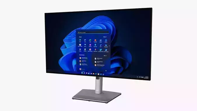 Dell UltraSharp 32-Inch Monitor Silver 3D model
