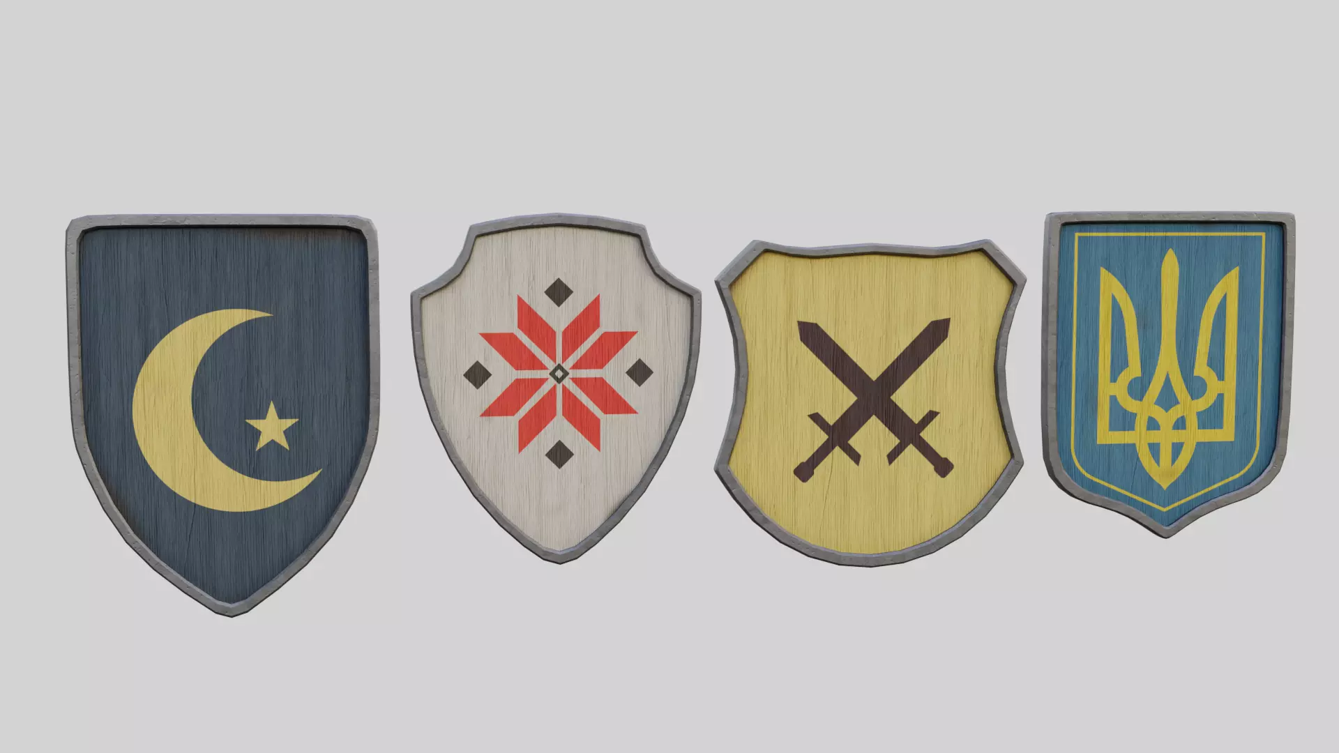 Coat Of Arms Collection 6 Low-poly 3D model_0