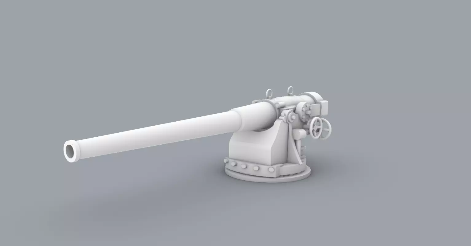 Pattern 1892 152mm Low-poly 3D model_0