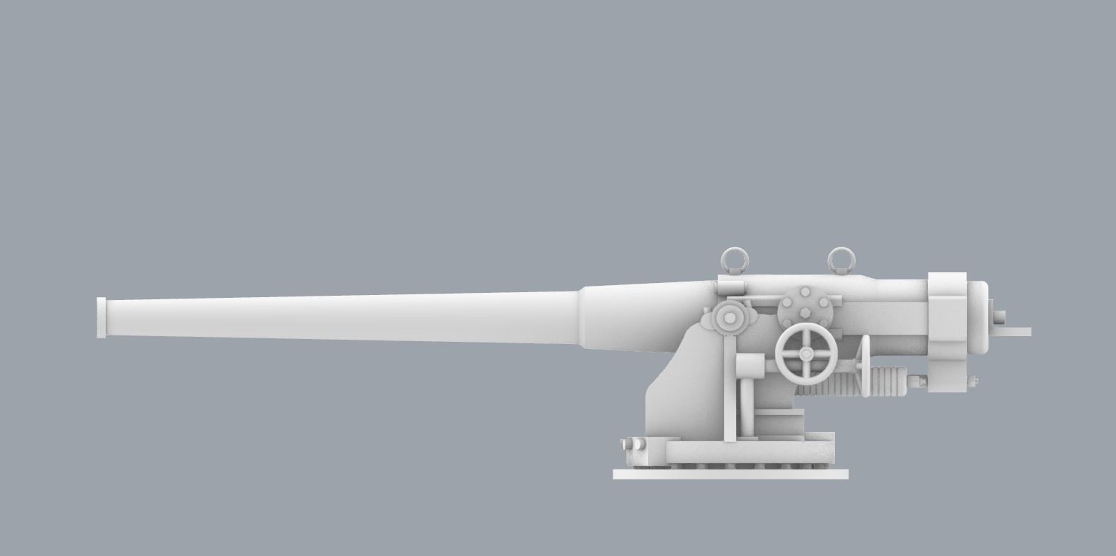 Pattern 1892 152mm Low-poly 3D model_10