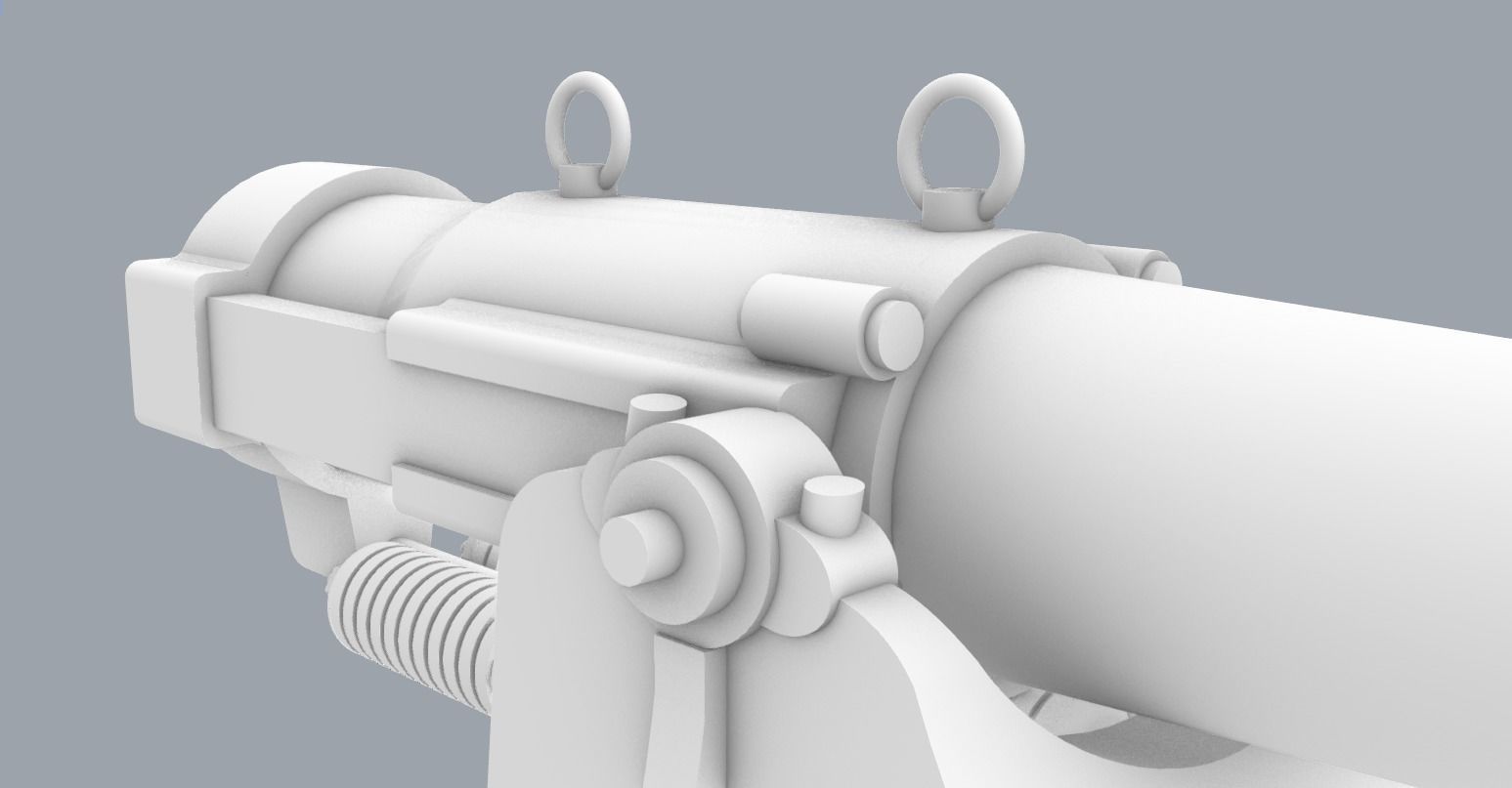 Pattern 1892 152mm Low-poly 3D model_5