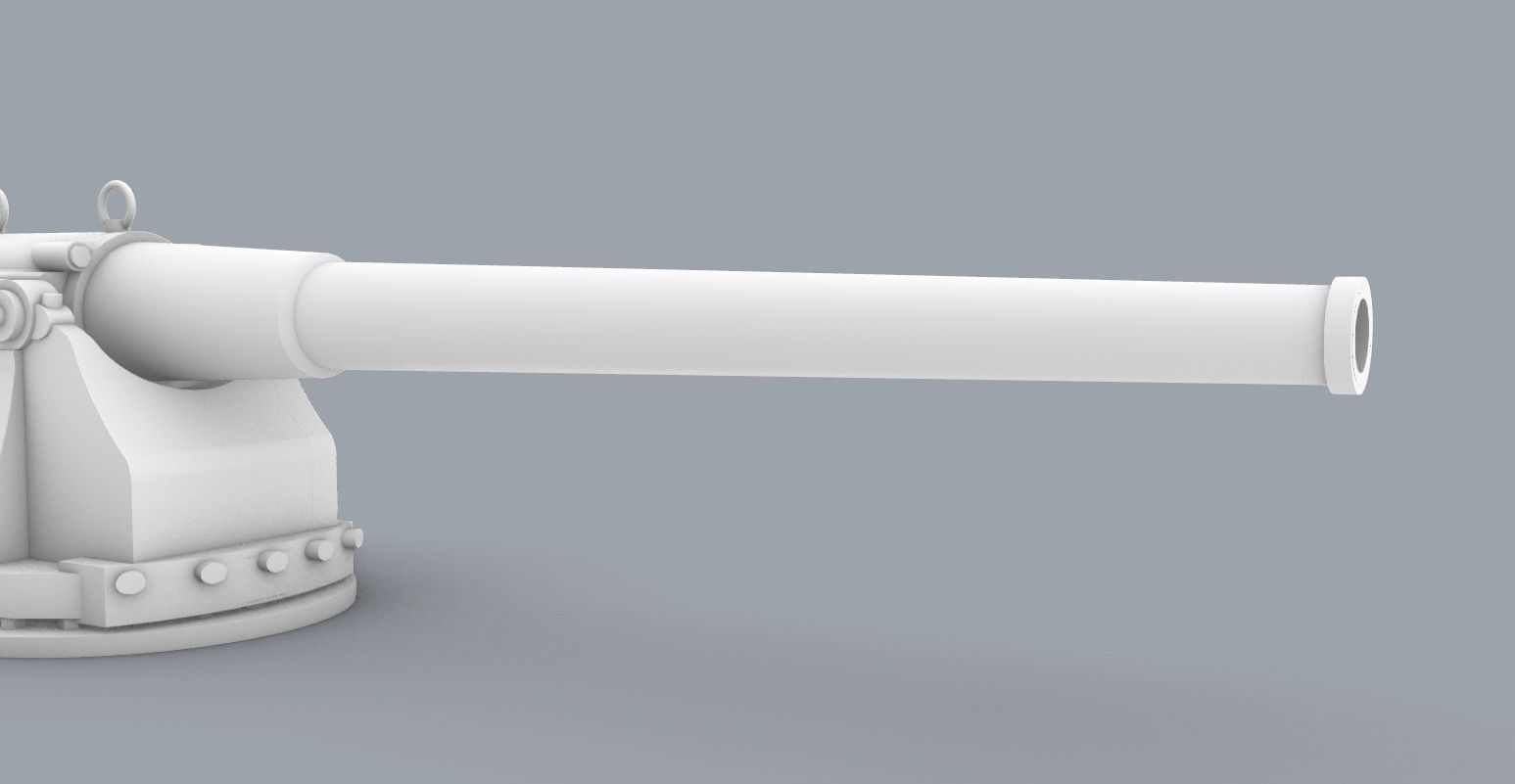 Pattern 1892 152mm Low-poly 3D model_7