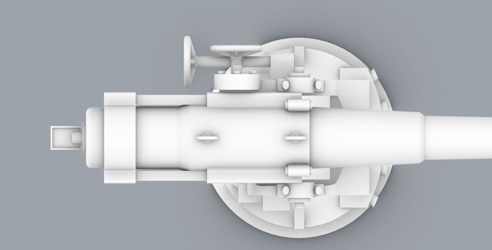 Pattern 1892 152mm Low-poly 3D model_9