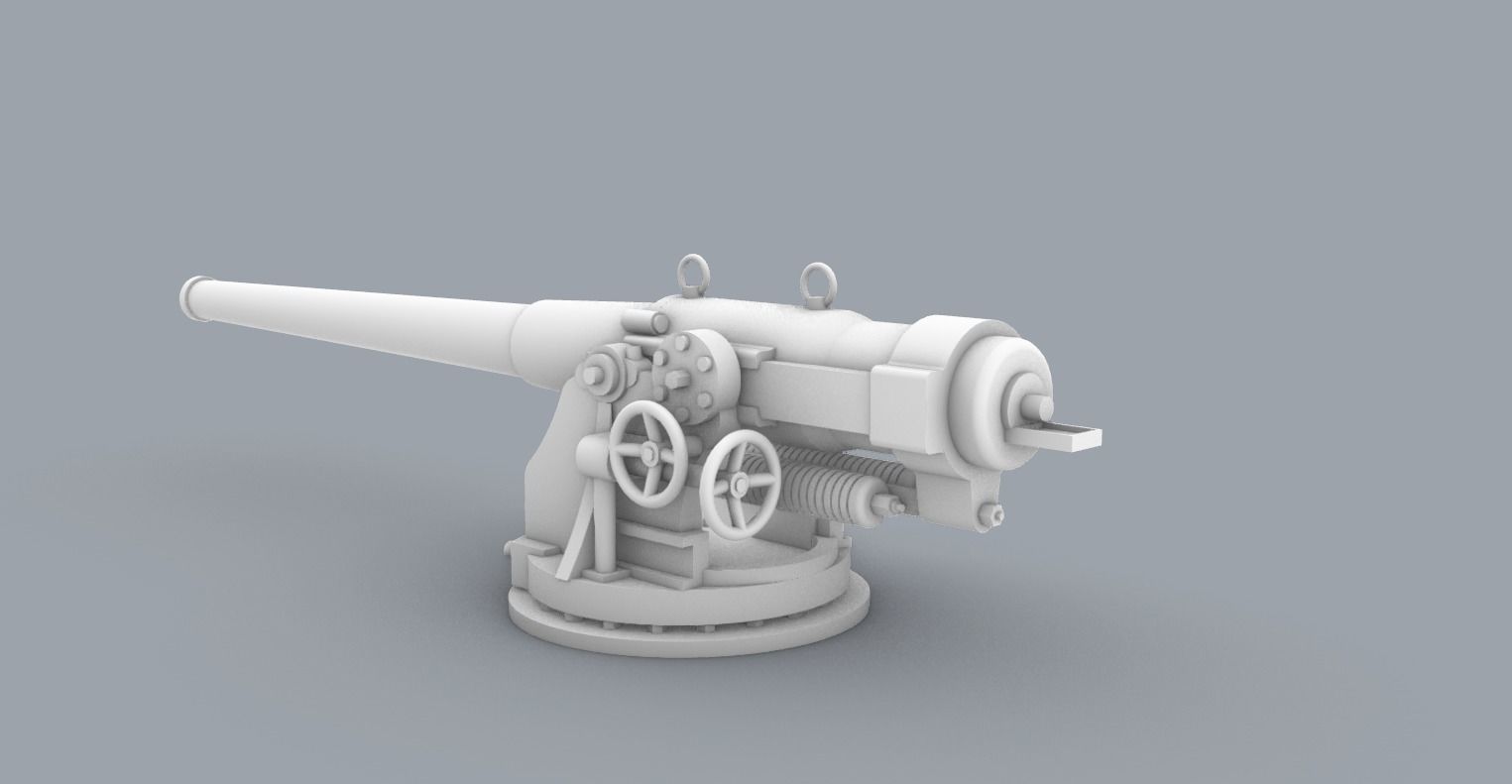 Pattern 1892 152mm Low-poly 3D model_1