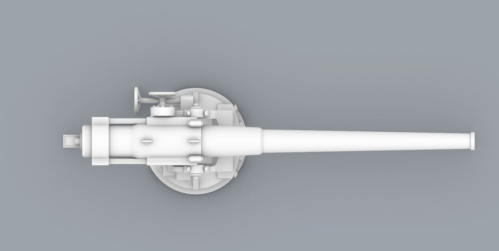 Pattern 1892 152mm Low-poly 3D model_8