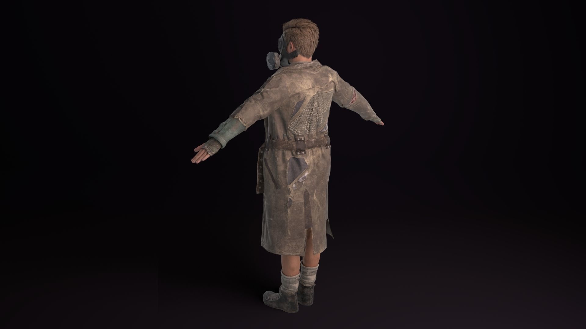 Apocalypse Male Rigged Low-poly 3D model_4