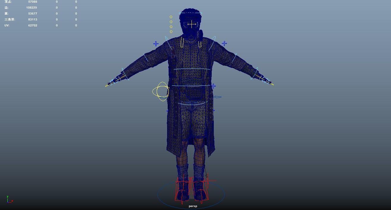 Apocalypse Male Rigged Low-poly 3D model_12