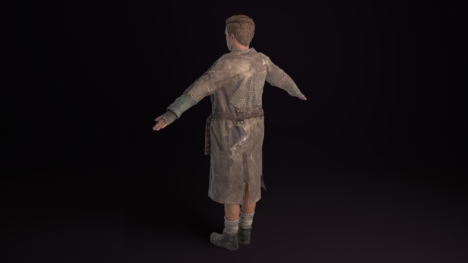 Apocalypse Male Rigged Low-poly 3D model_7