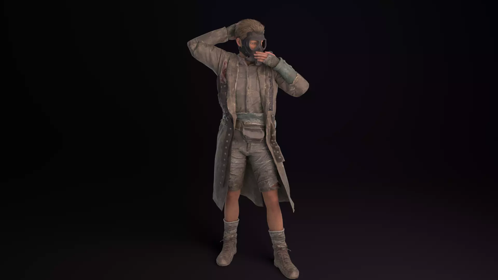 Apocalypse Male Rigged Low-poly 3D model_0