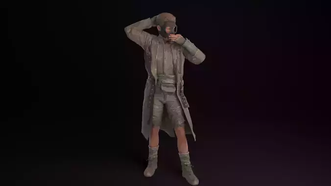 Apocalypse Male Rigged Low-poly 3D model