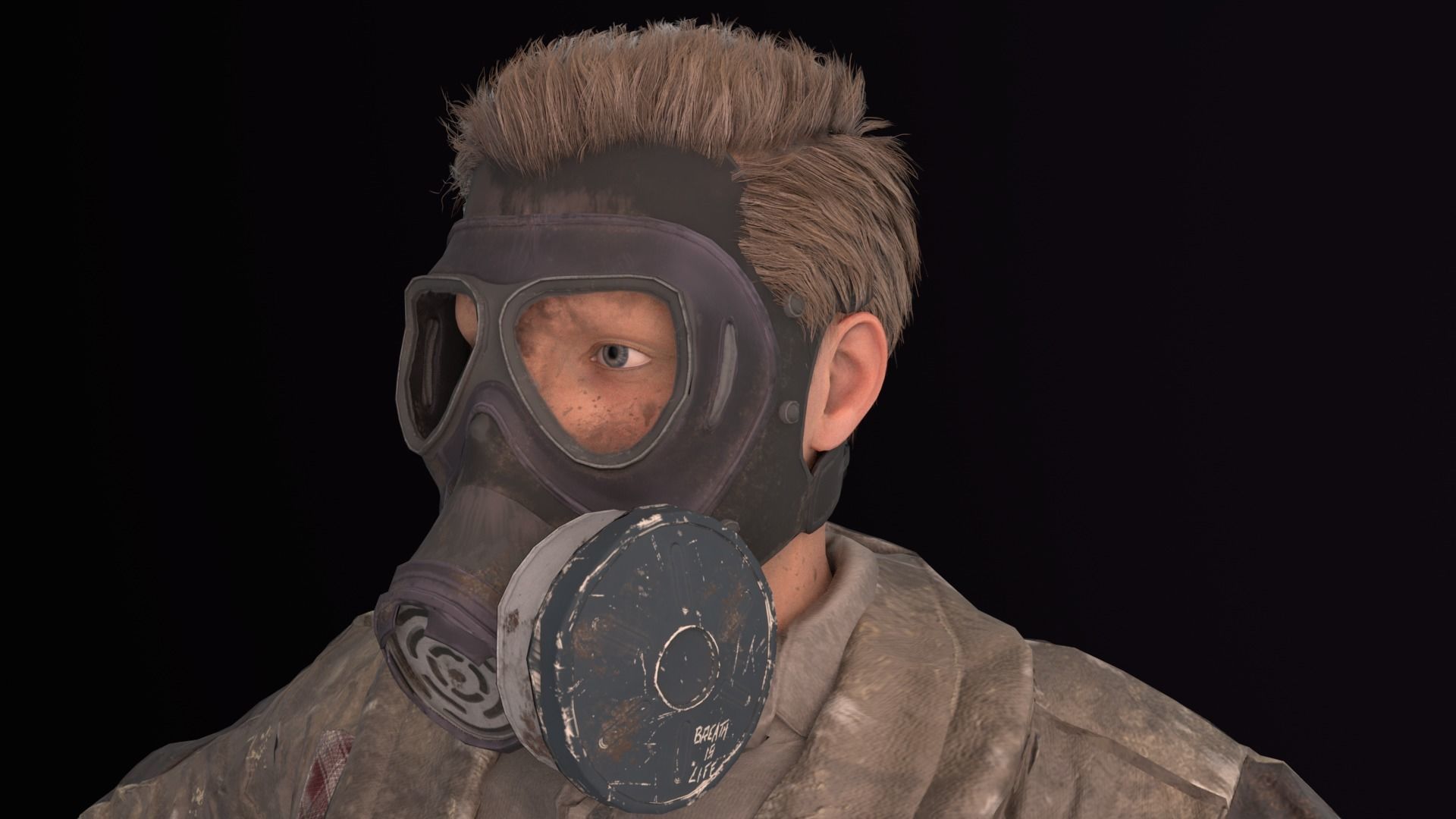 Apocalypse Male Rigged Low-poly 3D model_8