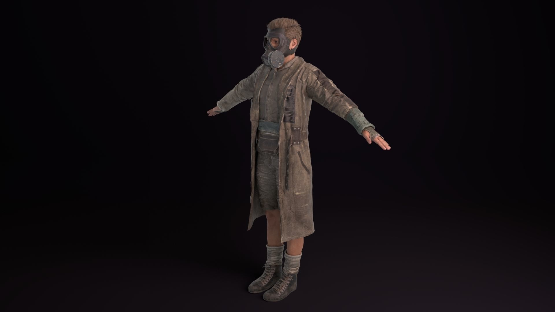 Apocalypse Male Rigged Low-poly 3D model_3