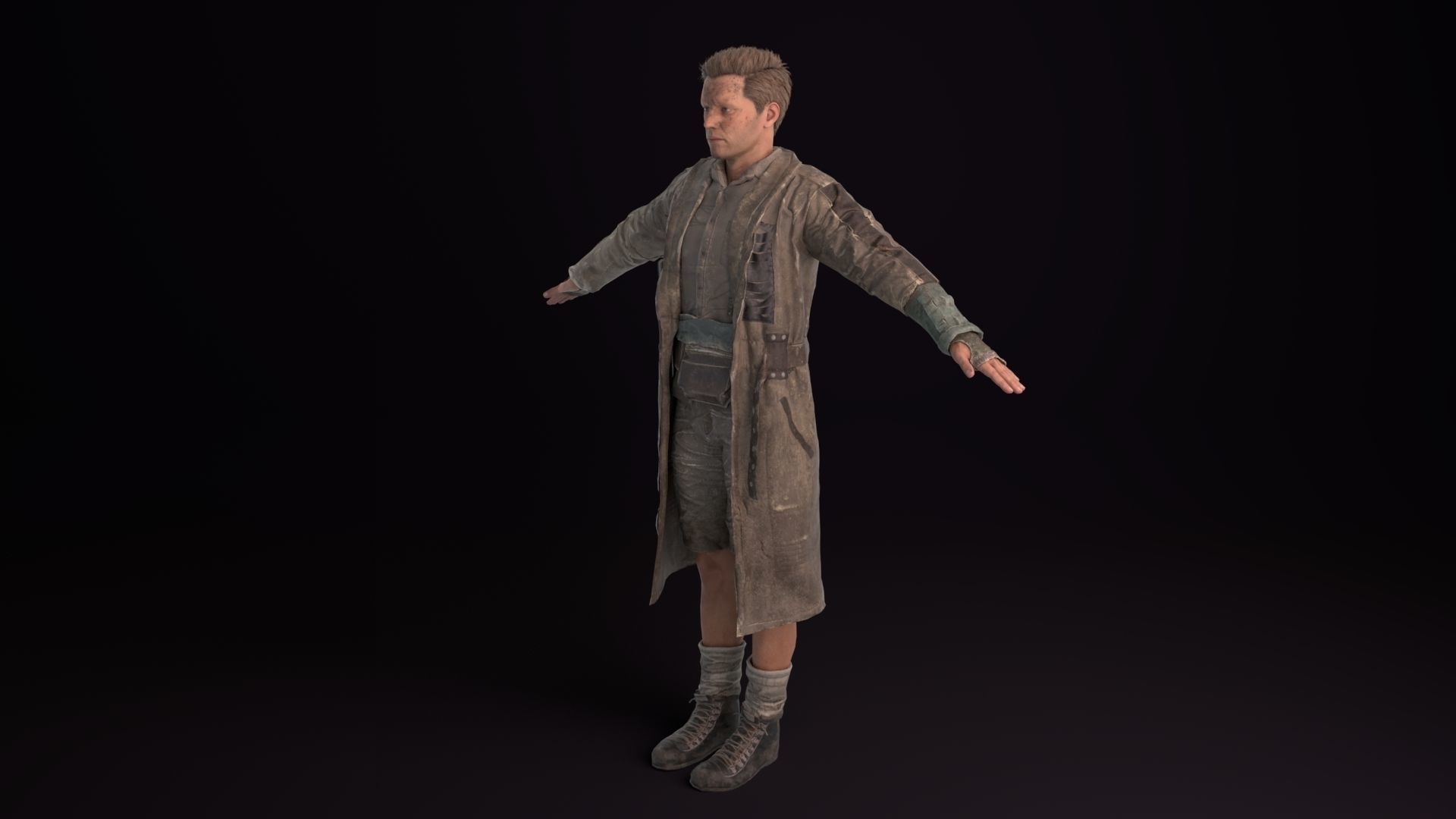 Apocalypse Male Rigged Low-poly 3D model_6