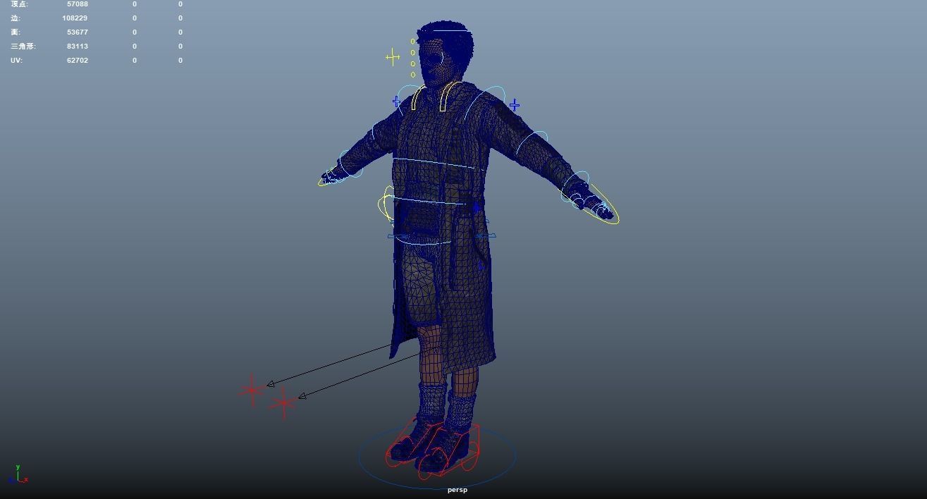 Apocalypse Male Rigged Low-poly 3D model_17
