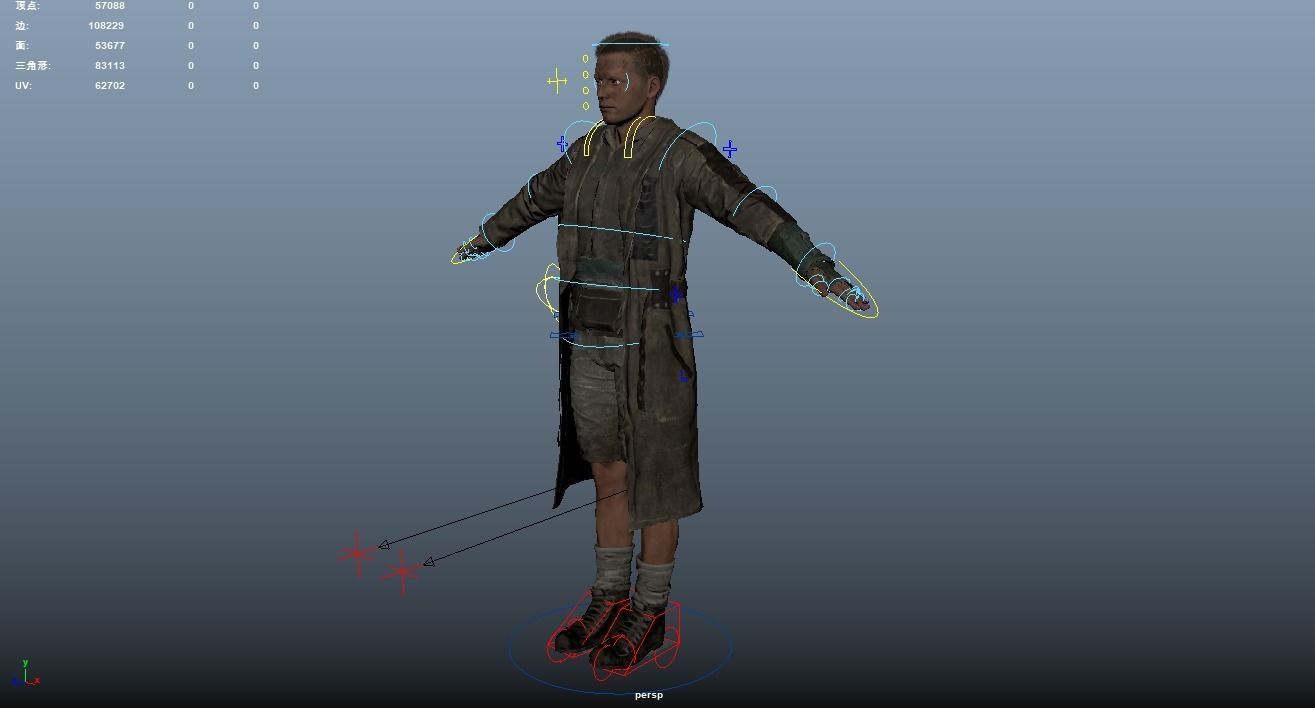 Apocalypse Male Rigged Low-poly 3D model_16