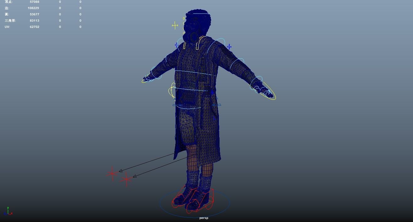 Apocalypse Male Rigged Low-poly 3D model_14