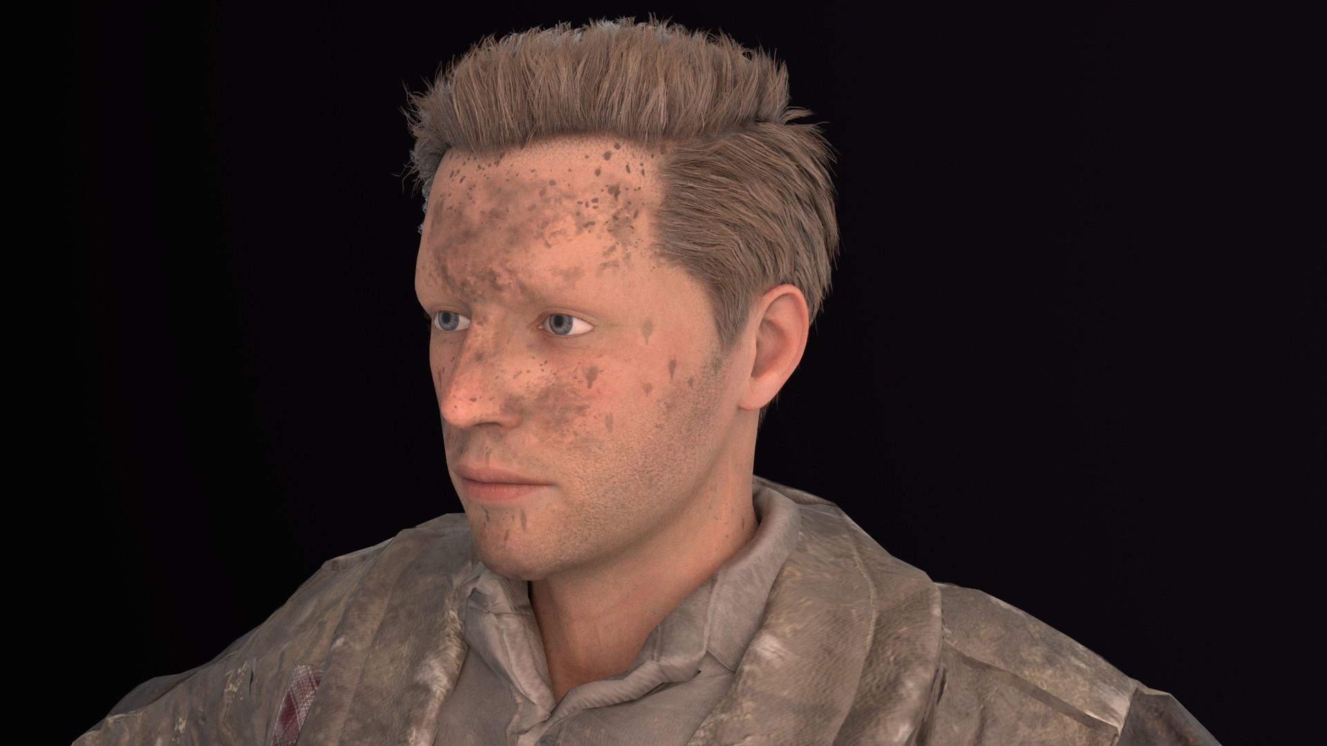 Apocalypse Male Rigged Low-poly 3D model_9