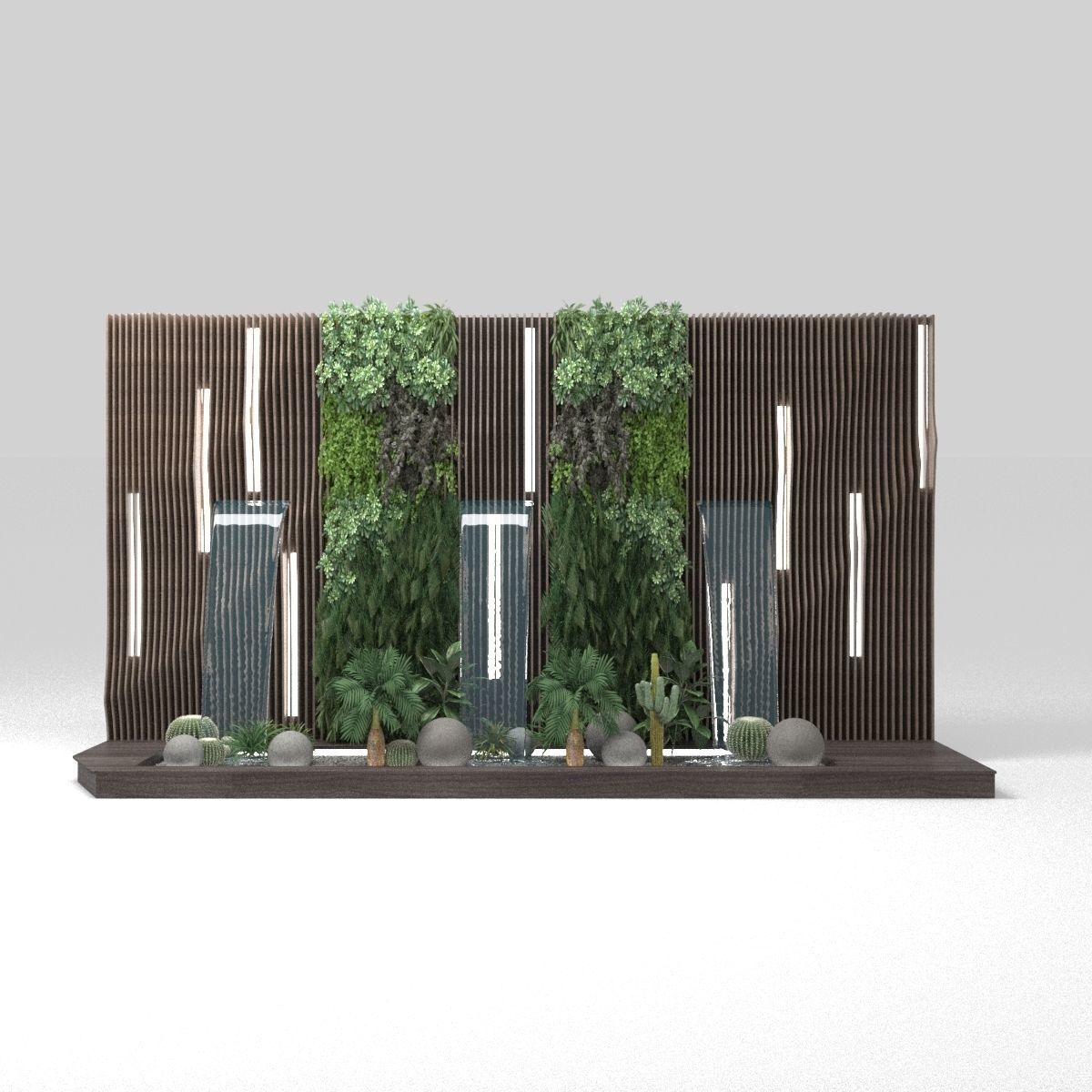 waterfall fountains corona 3D model_2