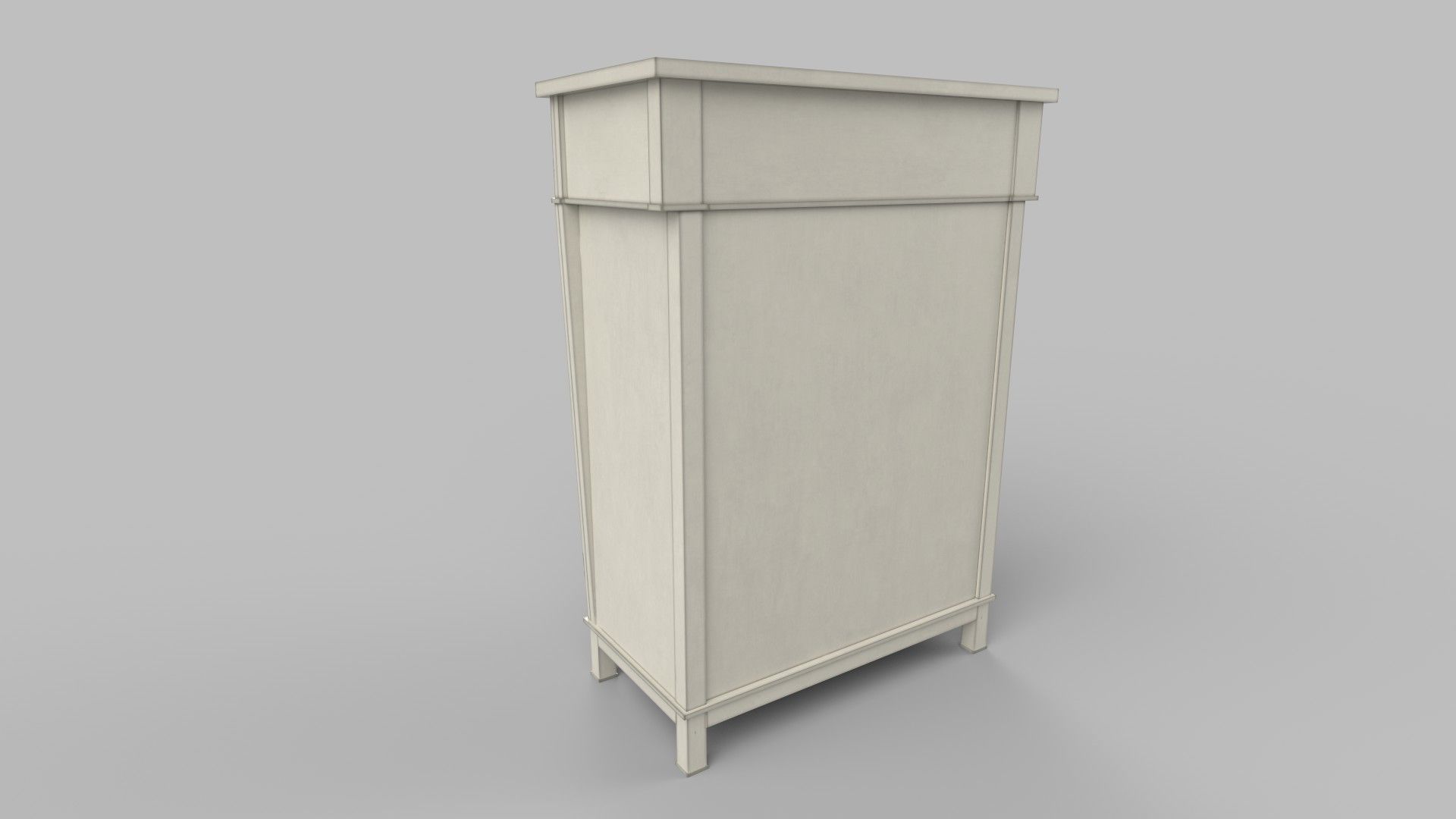 Cabinet Low-poly 3D model_4