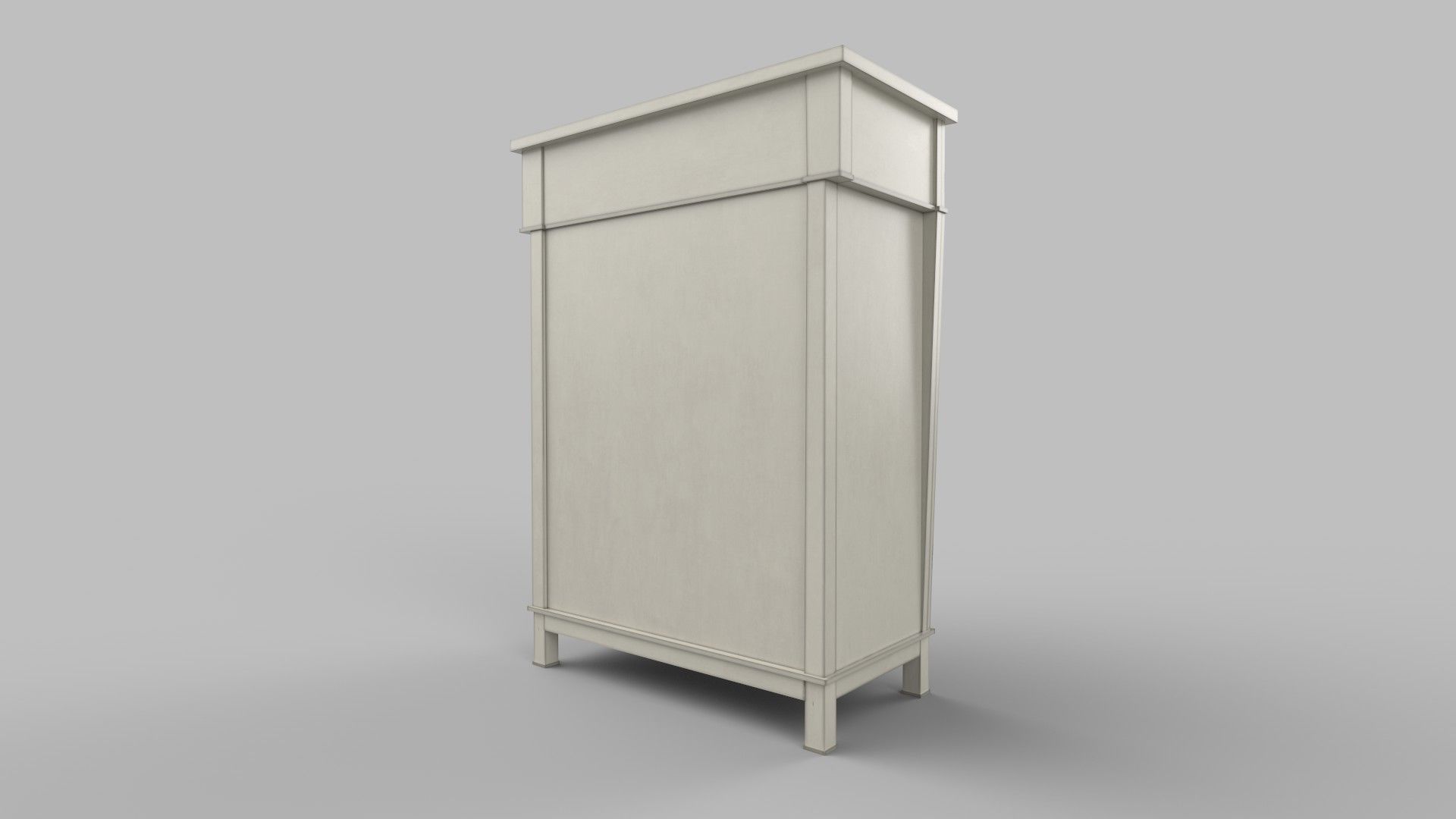 Cabinet Low-poly 3D model_5