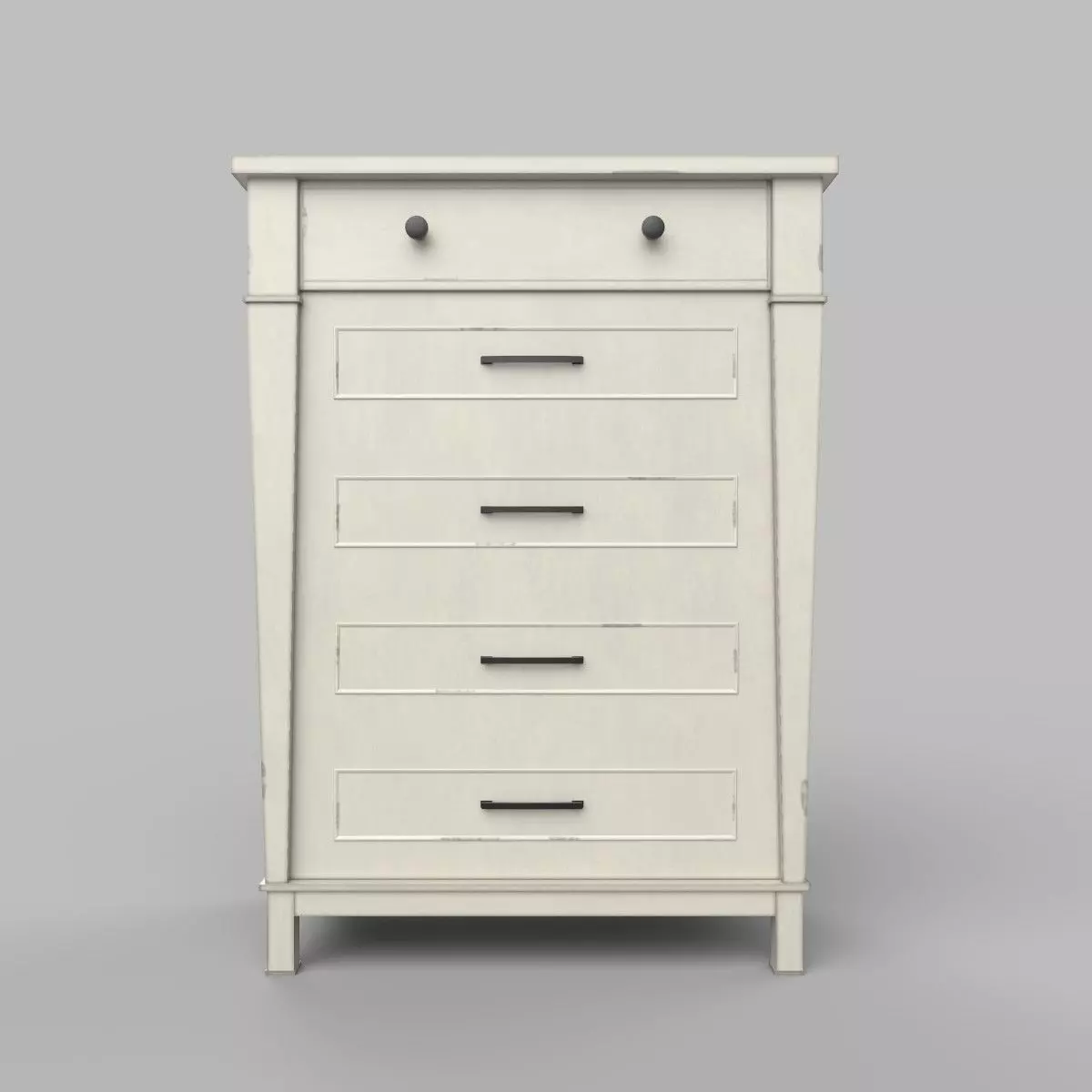 Cabinet Low-poly 3D model_0